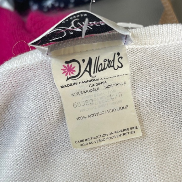 80’s floral embroidery knit top / large - Picture 10 of 10